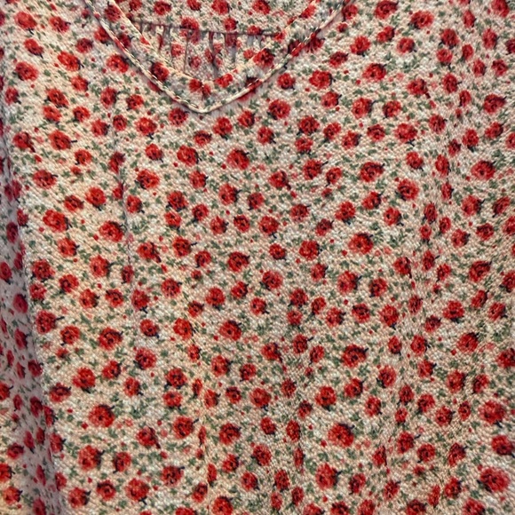 💖Monteau Pink Floral Dress V-neck Flounce size medium EUC - Picture 4 of 8